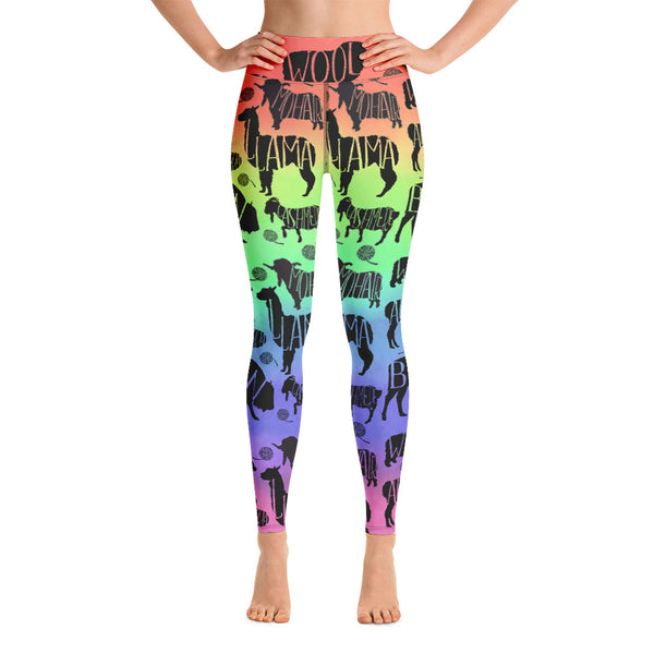 Rainbow Fiber Animal Yoga Leggings