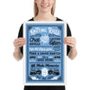 Knitting Rules Sea Framed poster