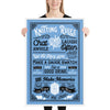 Knitting Rules Sea Framed poster