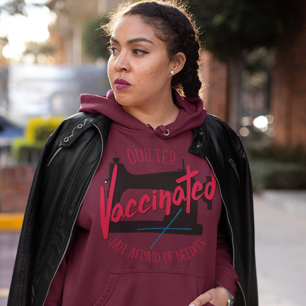 Vaccinated Quilter Hoodie