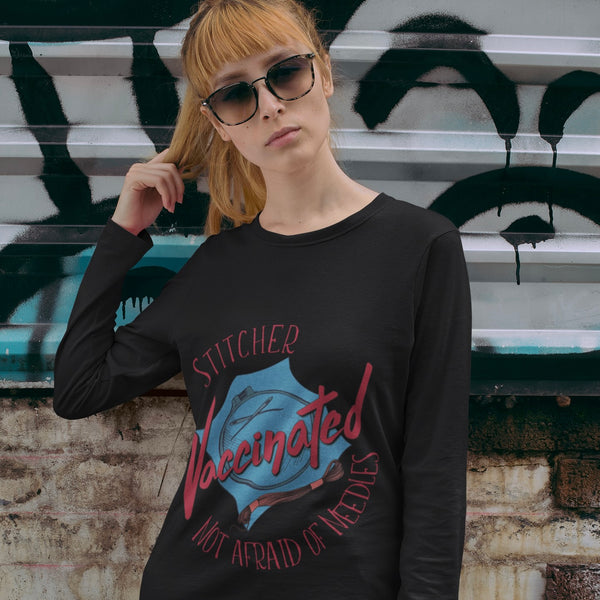 Vaccinated Stitcher Long Sleeve Tee