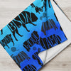 Blue Animals Throw Blanket